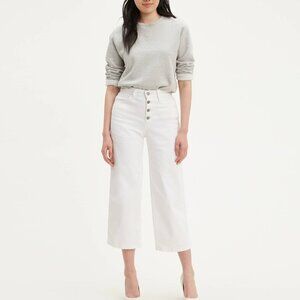 Women's Levi's Mile High Wide Leg Off White Jeans Size 29x25